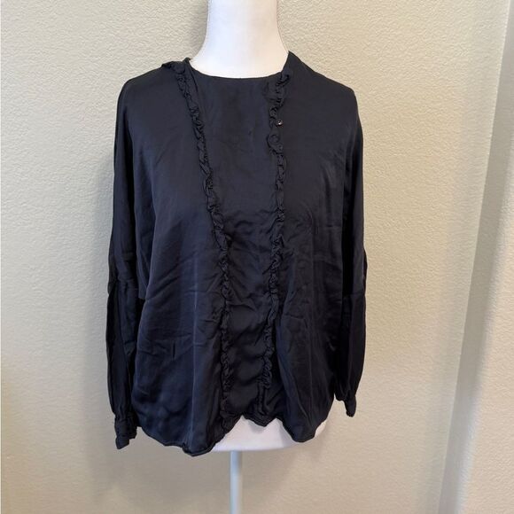Zara Women’s Navy Blouse - Picture 1 of 4